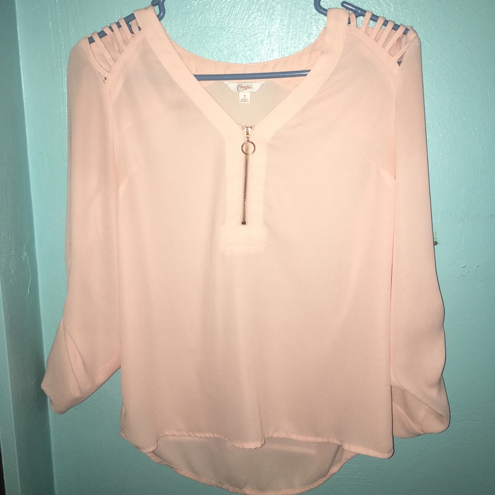 Pink dressy top